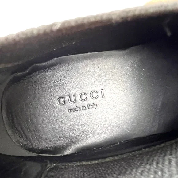 GUCCI Womens Cordovan Lux Leather Ankle Boot Black Size 38 EU - Picture 14 of 17